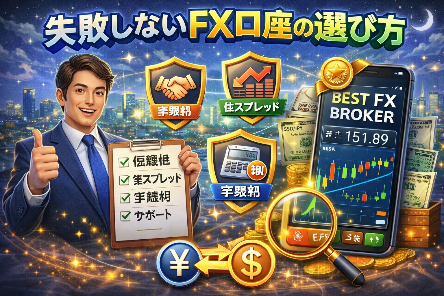 【初心者必見】失敗しないFX口座の選び方！重要視すべき5つのポイント